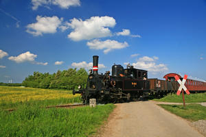 Dampfeisenbahn in Fahrt